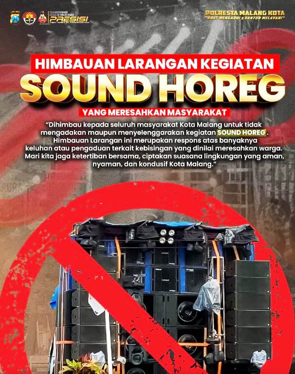 Jelang Agustusan, Polresta Malang Kota Tegas Larang Sound Horeg